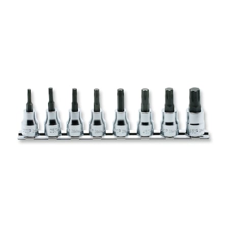 Ko-Ken Bit Socket set TORXPLUS 20IP-55IP 200mm 8 pieces 3/8 Sq. Drive RS3025/8-IP